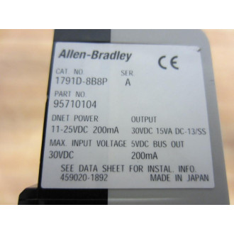 Allen Bradley 1791D-8B8P Compact Block IO 1791D8B8P Series A - New No Box