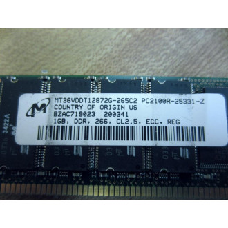 Micron MT36VDDT12872G-265C2 Memory Module MT36VDDT12872G265C2 - Used