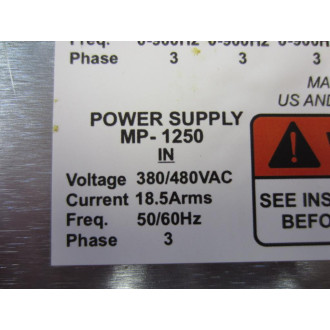 Emerson MP-1250 Power Supply Module