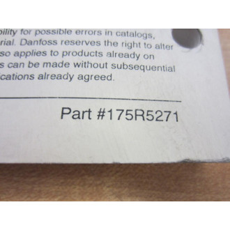 Danfoss 175R5271 Manual VLT 5000 Series - Used