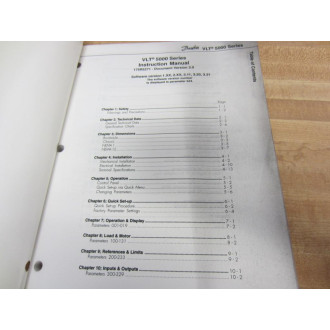 Danfoss 175R5271 Manual VLT 5000 Series - Used