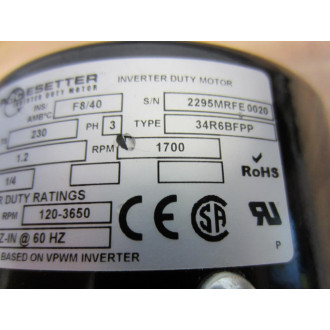 Bodine 34R6BFPP Motor - New No Box