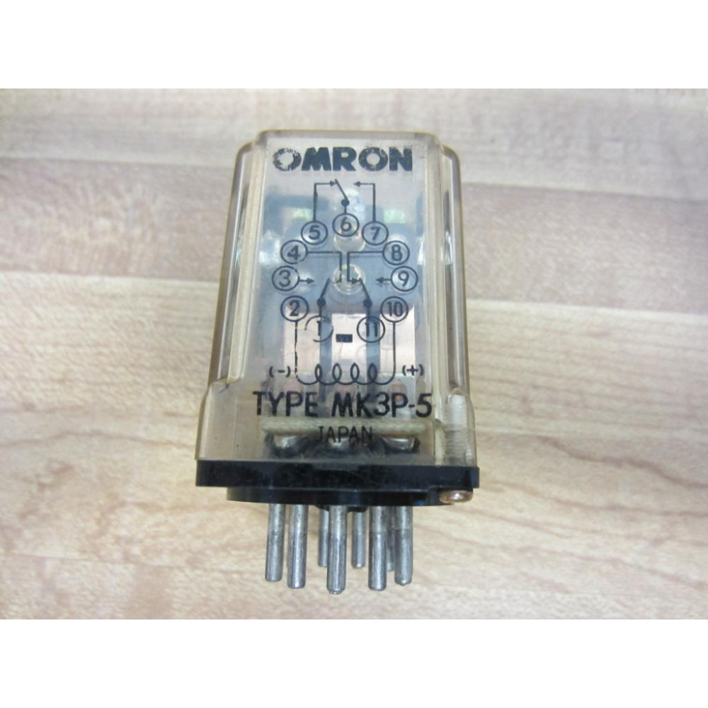 Omron MK3P-5 Relay MK3P5110 Missing Mounting Pin - Used