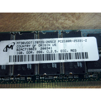 Micron MT36VDDT1272G-265C2 Memory Module MT36VDDT1272G265C2 - Used