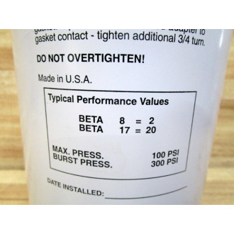 Continental Hydraulics 902188 Hydraulic Filter - New No Box