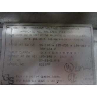 Sola 23-23-210-8 CVS Transformer - Used