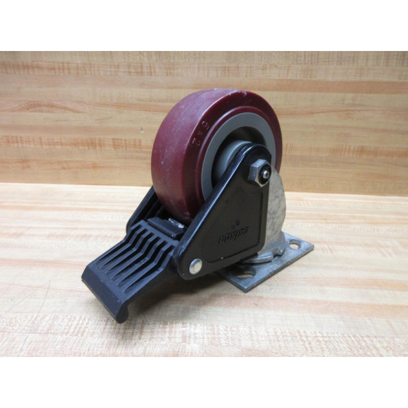 Colson 5X2 Caster Wheel 5" Swivel Plate, WTech-Lock Brake - Used