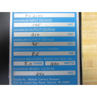 Gould 55-1010-01 CLX Power Supply - Used