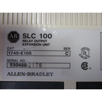 Allen Bradley 1745-E105 SLC 100 Relay Output Ser.C - Used