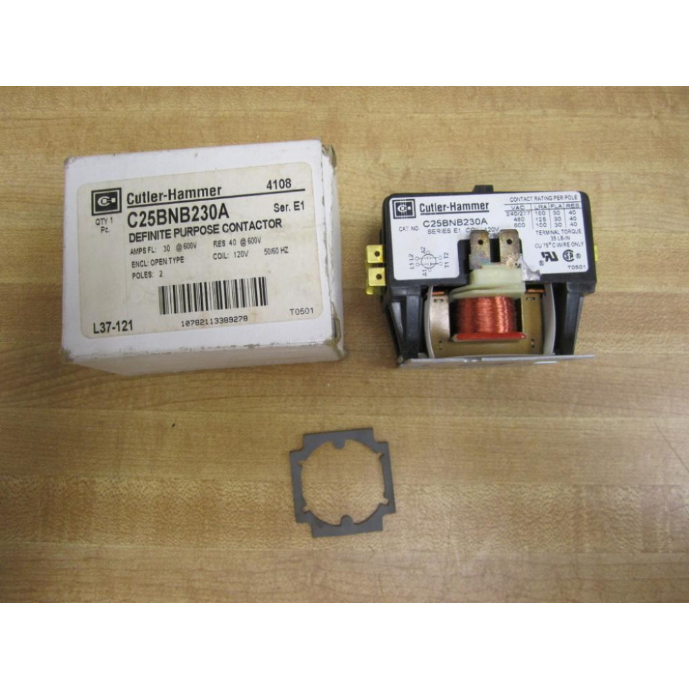 Cutler Hammer C25BNB230A Definite Purpose Contactor Series E1
