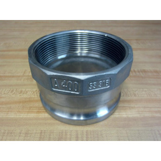 A 400 4" SS316 Coupler A400 - New No Box