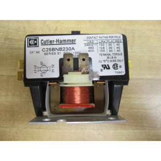 Cutler Hammer C25BNB230A Definite Purpose Contactor Series E1