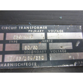 P&H 75Z693-D1 75Z693D1 75Z693 D1 Circuit Transformer - Used