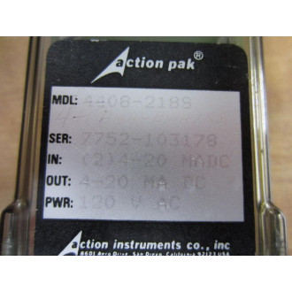 Action Instruments 4408-218S 4408218S Relay 120Vac - Used