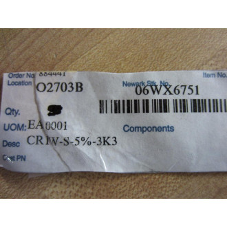 Newark 06WX6751 CR1W-S-5%-3K3 (Pack of 6) - New No Box