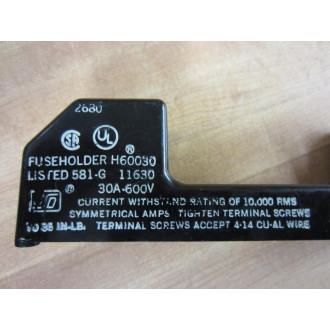 Bussmann H60030 Fuse Block One Pole 30A 600V 11630 - Used