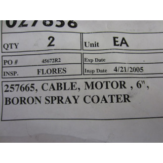 257665 6" Boron Spray Coater Cable (Pack of 2)