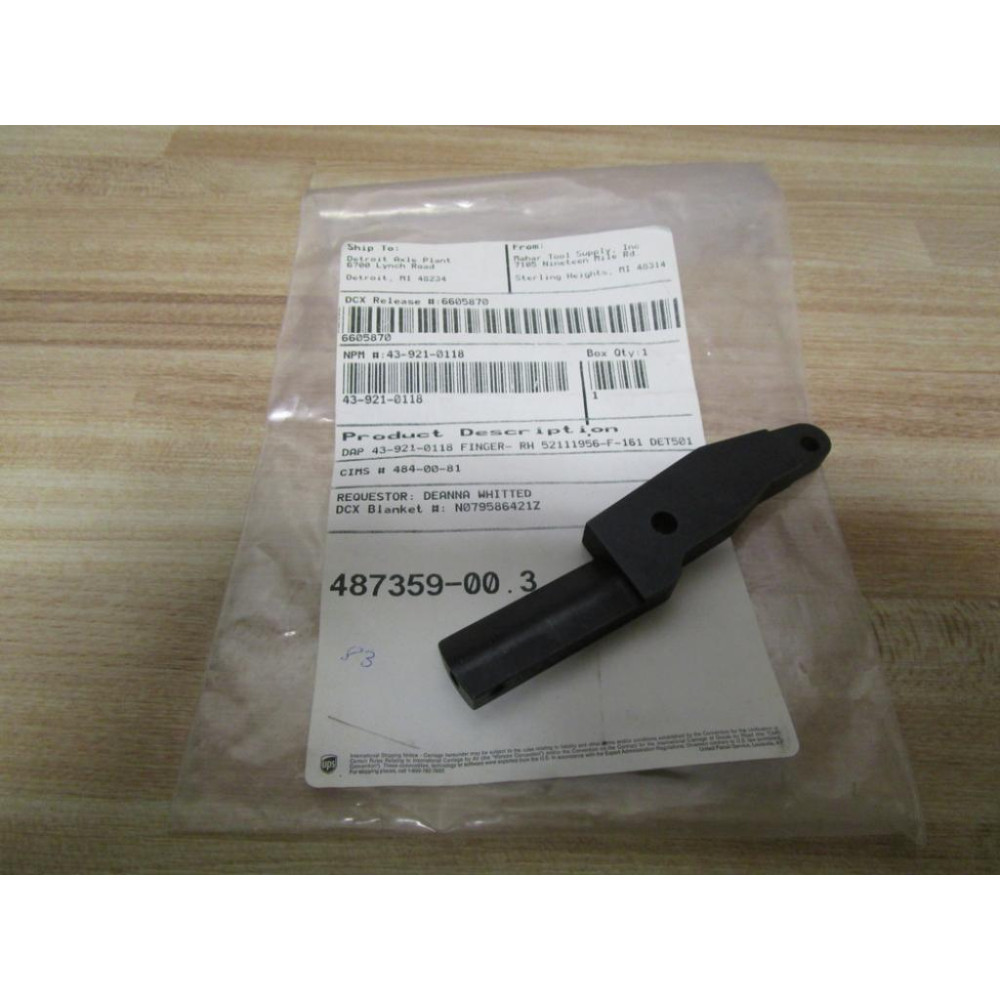 DAP 43-921-0118 Finger Right Hand 52111956-F-161