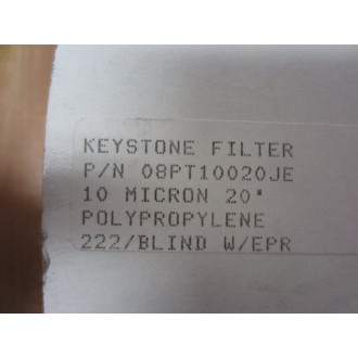 Keystone 08PT10020JE Filter 10 Micro 20"