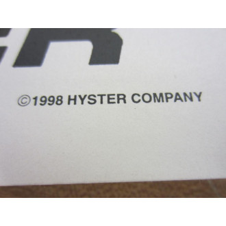 Hyster 1455478 Literature Packet E70-120XL2 With Parts Manual