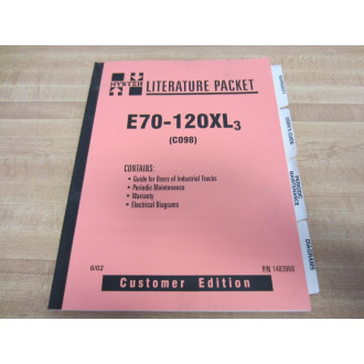 Hyster 1483968 Literature Packet E70-120XL3 Customer Edition Hy-1483968 - New No Box