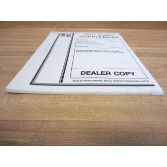 Hyster E100XL2S Special Products Parts Manual Dealer Copy Hy-E100XL2S - Used
