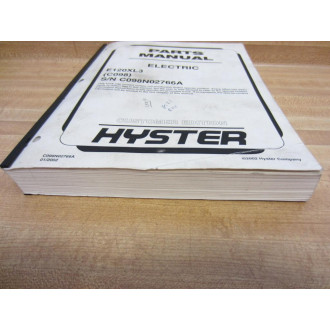 Hyster E120XL3 Parts Manual Electric 2002 Customer Edition Hy-E120XL3 - Used