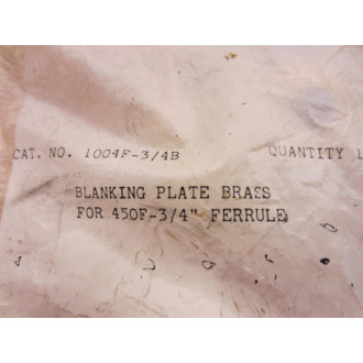 Walker 1004F-34B 1004F34B Blanking Plate Brass