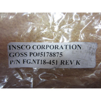 Insco FG.NT18-451 FGNT18451 Gear Rev K - New No Box