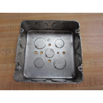 458 4-58 inch X 4-58 Inch X 1-58 Inch Two Gang Outlet Box - New No Box