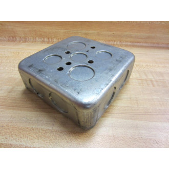 458 4-58 inch X 4-58 Inch X 1-58 Inch Two Gang Outlet Box - New No Box