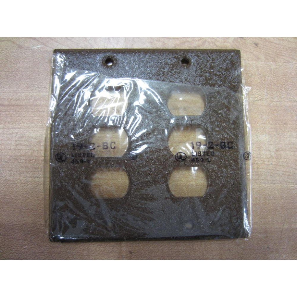 Mulberry 19-2-BC 192BC 2 Gang Plate 6 Hole (Pack of 9) - New No Box