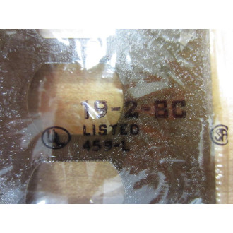 Mulberry 19-2-BC 192BC 2 Gang Plate 6 Hole (Pack of 9) - New No Box