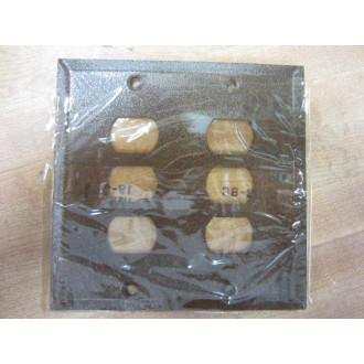 Mulberry 19-2-BC 192BC 2 Gang Plate 6 Hole (Pack of 9) - New No Box