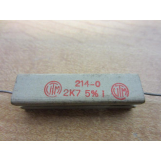 UTM 214-0 2140 214 0 Resistor 2K7 5% 1 (Pack of 6) - New No Box