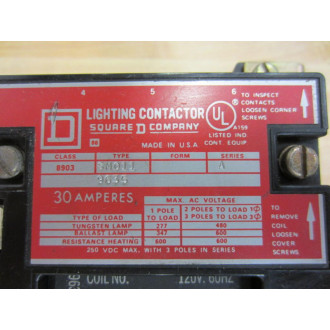 Square D 8903 SM011 8903SMO11 Lighting Contactor Series A - Used