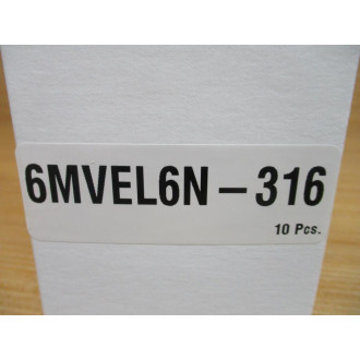 Parker 6MVEL6N-316 A-Lok Compression 45° Elbow 6MVEL6N316 (Pack of 10)