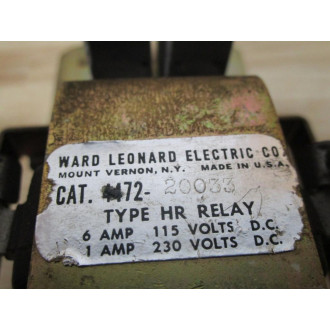 Ward 4472-20033 Relay 447220033 - Used
