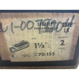 Efcorlet 70-155 70155 Threaded Rigid Conduit 1-12" (Pack of 2)