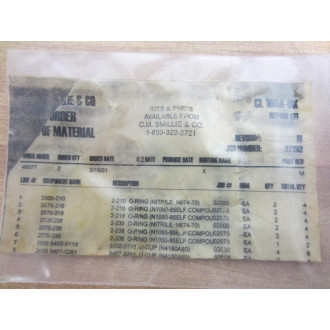 C.M. Smillie & CL 160A-RK CL160ARK Repair Kit - New No Box