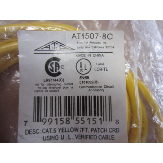 Allen Tel AT1507-8C AT15078C 7 Foot Cat 5 Patch Cable
