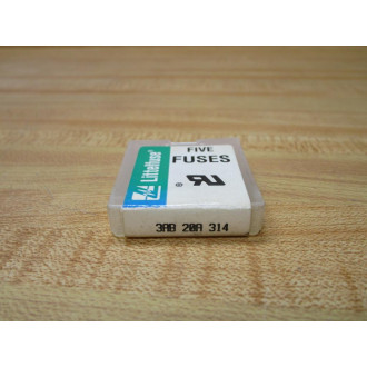 Littelfuse 3AB-20A Fuse Cross Ref 1BX46 314, White (Pack of 10)