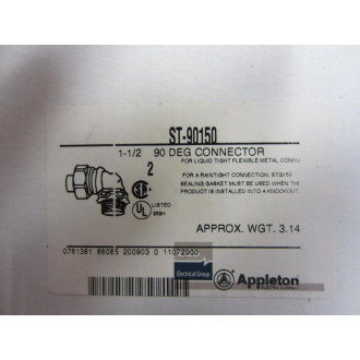 Appleton STB-90150 1-12 90 Deg Connector STB90150 (Pack of 2)