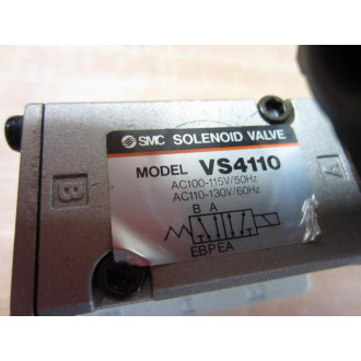 SMC VS4110 Solenoid Valve AC110-115V Port Size: 38" - New No Box