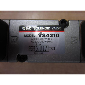 SMC VS4210 Double Solenoid Valve 38" 10A - Used