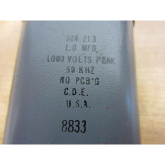SCR 213 Capacitor 8833 Volts Peak 1000 - New No Box