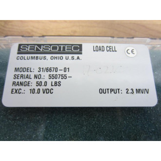 Sensotec 316670-01 Load Cell  31667001