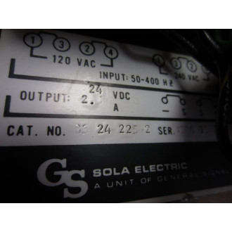 Sola Electric 83-24-225-2 Power Supply 8324252 - Used