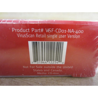 Mcafee VSF-CD01-NA-400 Virus Scan 855A0097