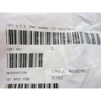 ZEBRA MOTOROLA SOLUTIONS 25-06849-01 Cable Assembly  250684901